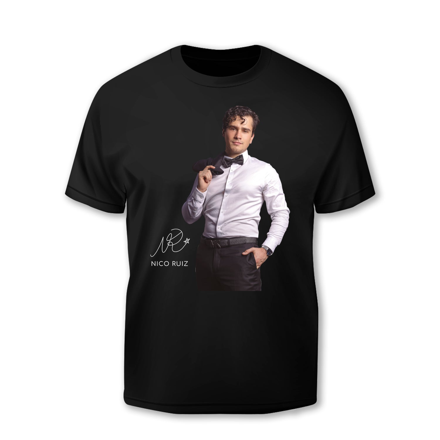 Camiseta Negra Oficial de Nico Ruiz – Edición Foto 2 Exclusiva